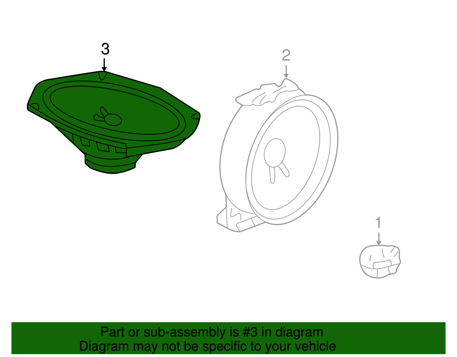 39120-SDN-A91 - 2003-2007 Honda Accord - Speaker Assembly (6X9) (Single