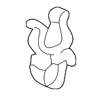 B63015388 - Cooling System: Overflow Hose Clip for Mazda: Protege, Protege5 Image