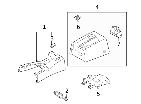 Rear Console for 1996 Subaru Impreza #0