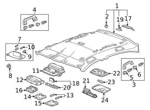 Interior Trim - Roof for 2017 Honda Accord #1