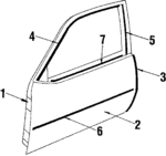 20498853 - Body: Belt Molding for Chevrolet: Cavalier Image