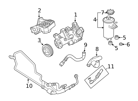 Pump & Hoses for 2010 BMW X5 #2