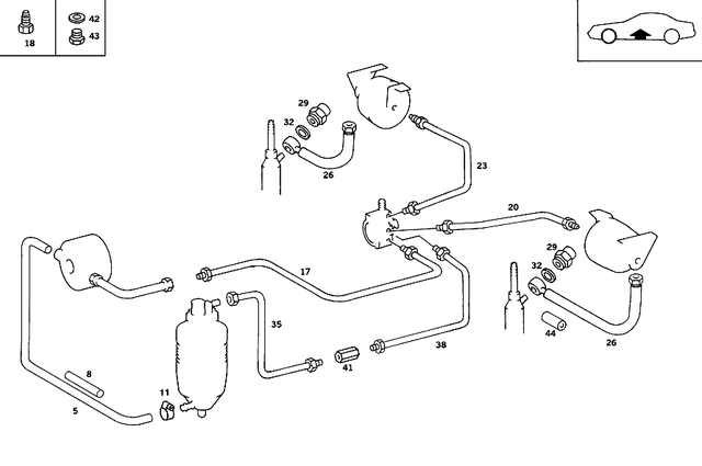 915013008000 - Springs, Suspension and Hydraulics: Fitting for Mercedes-Benz: 560SEL Image image