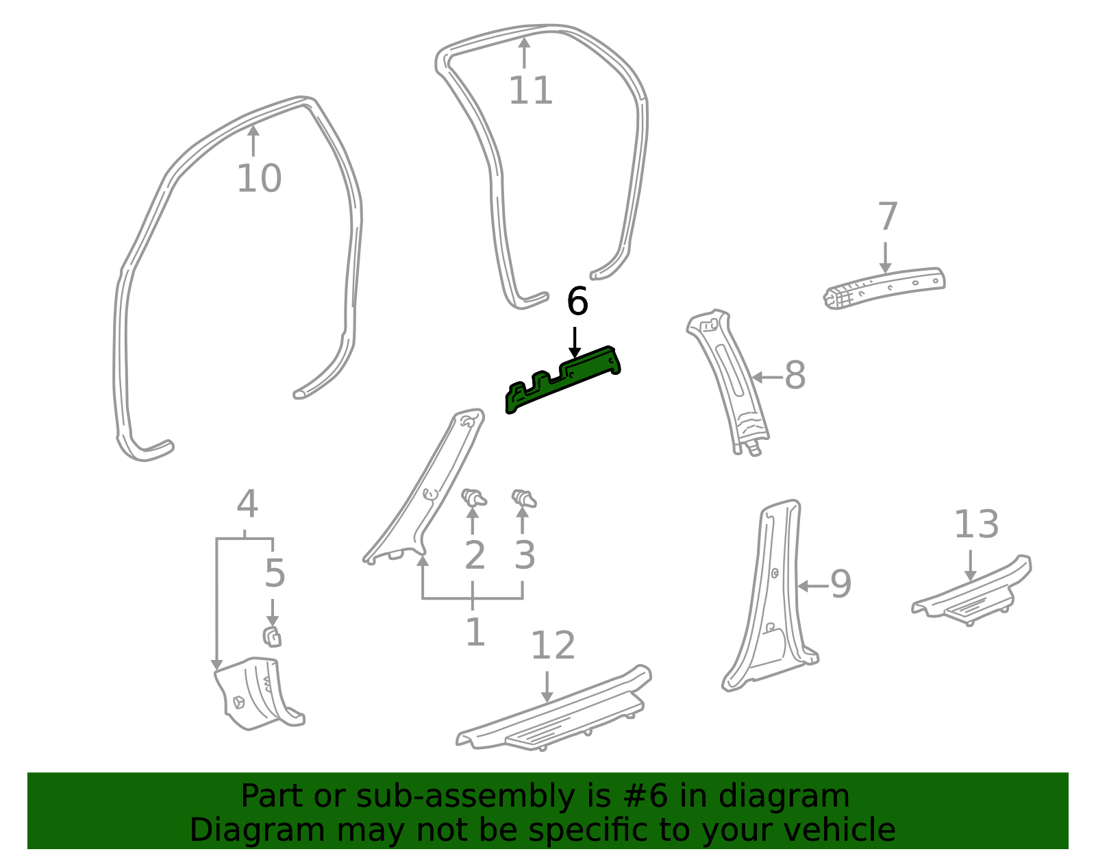 2000-2005 Toyota Echo Door Trim Molding 66413-52011 | OEM Parts Online