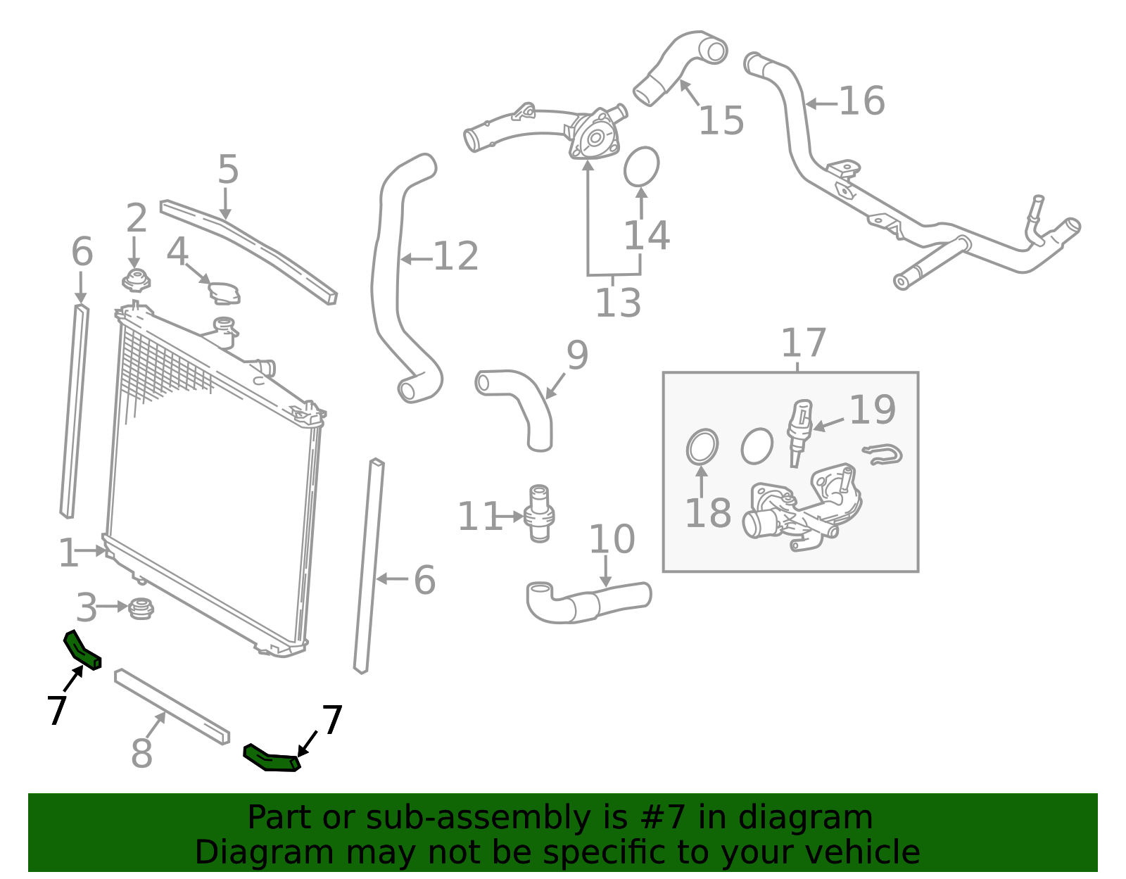 16562-0P110 - Radiator Air Seal 2017-2019 Toyota Highlander | Longo ...