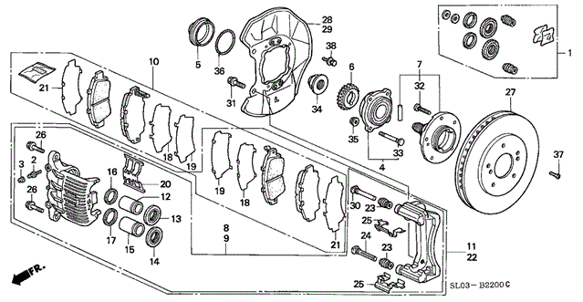 Front Brake for 1992 Acura NSX #0