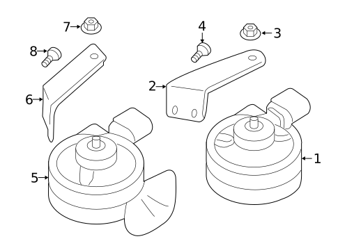 Horn for 2010 Audi A5 Quattro #0