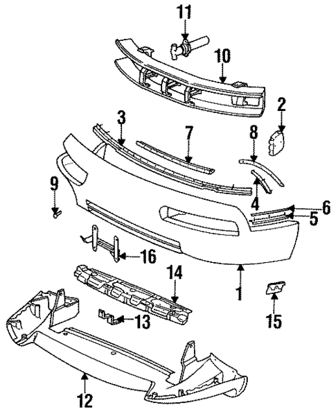 Bumper & Components - Front for 1993 Porsche 928 #0