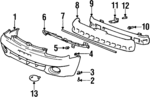 8651922000 - : 1998-1999 Hyundai Accent - Strip for Hyundai: Accent Image