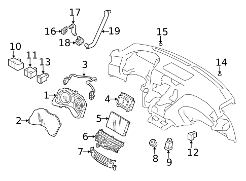 Headlamp Components for 2011 INFINITI M37 #1