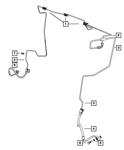Hydraulic Control Unit, Brake Tubes and Hoses for 2011 Jeep Grand Cherokee #1