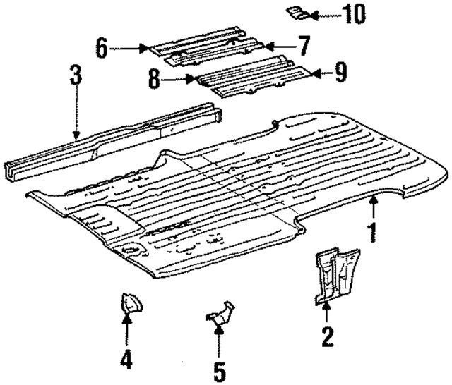 1991  1991 Toyota Floor Pan Reinforcement 5702495D18