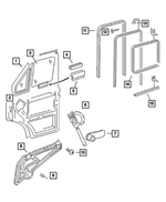 5104350AA - : Weatherstrip, Right for Mopar Image