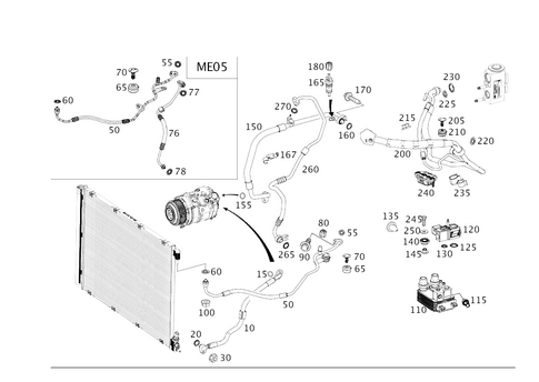 Refrigerant Line Arrangement for 2017 Mercedes-Benz S550e #0