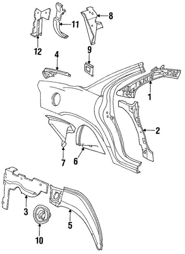 4583424 - Body: Inner Quarter Panel for Mopar Image