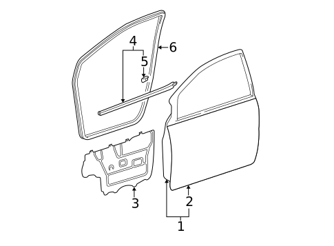 Door & Components for 2001 Toyota Sienna #0