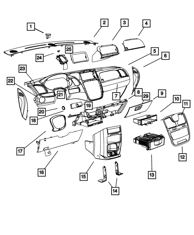5028738AB - Interior Trim: Instrument Panel Cap for Mopar Image image