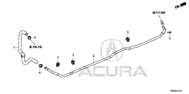 Rear Water Hose - Water Pipe for 2017 Acura NSX #0