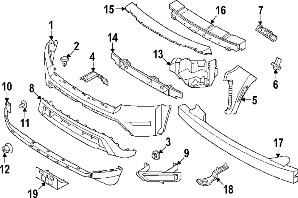 2022-2024 Nissan Frontier Lower Bumper 62026-9BU0C | OEM Parts Online