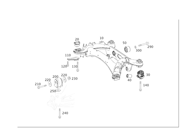 212350380564 - Rear Axle: Rear Axle Carrier for Mercedes-Benz: C250, C300, C350, C63 AMG, E250 Image image