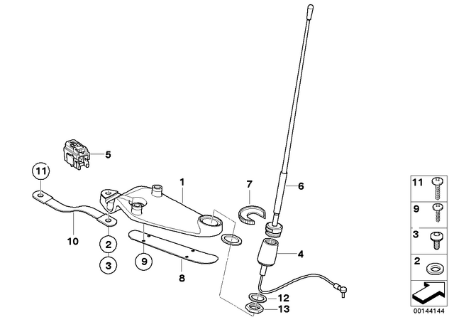 65217675204 - : Antenna for BMW-Motorrad Image