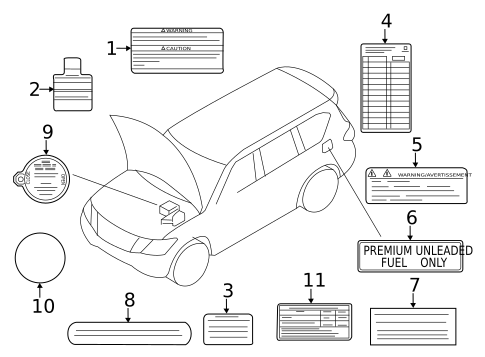 Labels for 2012 INFINITI QX56 #0