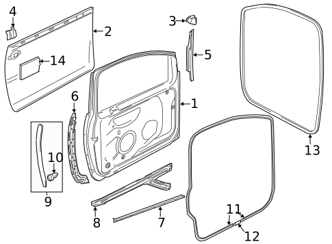 Door & Components for 2005 Volkswagen Golf #2