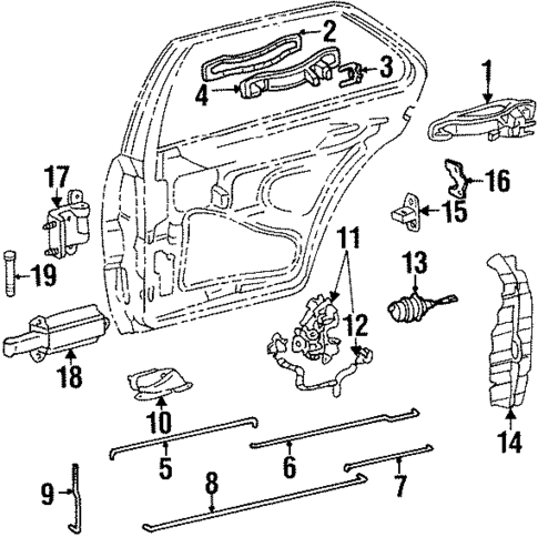 Lock & Hardware for 1995 Mercedes-Benz S 420 #1