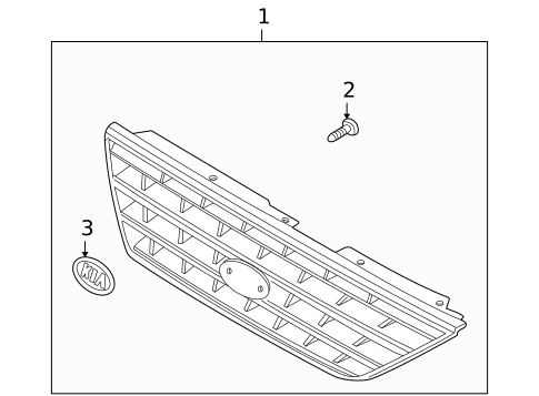 Grille & Components for 2003 Kia Spectra #0