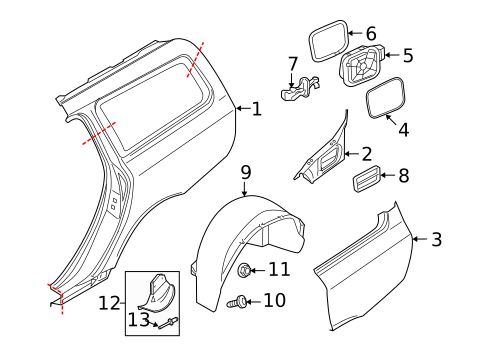 Fuel Door for 2008 Volvo XC70 #0