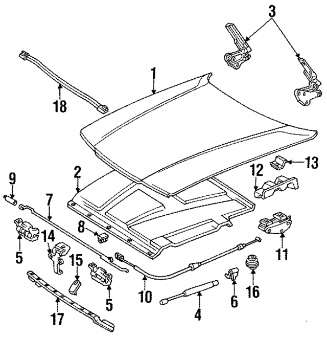 35022880 - Body: Hood Latch Striker Plate for Mopar Image
