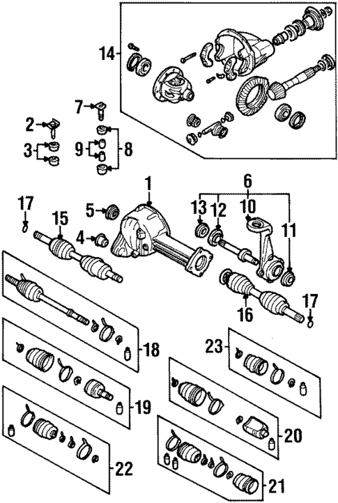 Carrier & Front Axles for 2002 Kia Sportage #0