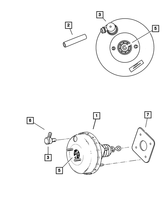 4779833AD - Service Brakes: Brake Booster Vacuum Hose for Mopar Image
