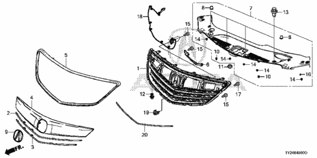 Front Grille (1) for 2015 Acura RLX #0