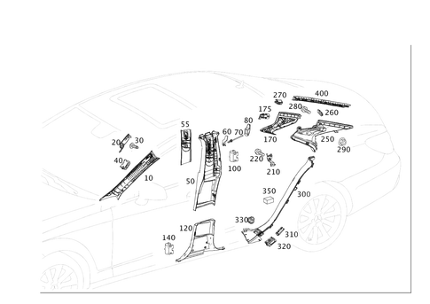 Paneling for a, B, C and D-Pillars for 2017 Mercedes-Benz CLS63 AMG S #0