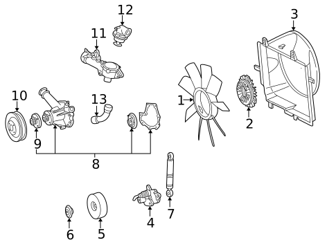 Belts & Pulleys for 1994 Mercedes-Benz C220 #0