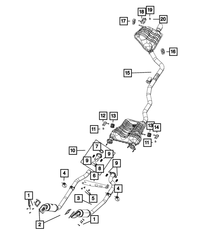 68629873AA - Exhaust: Exhaust Pipe And Converter, Left for Mopar Image image