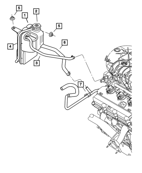 Engine Coolant Reservoir (Bottle) for 2008 Chrysler Pacifica #0