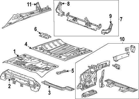 Rear Floor & Rails for 2024 Buick Encore GX #0