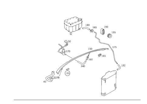 Heating Water Connection for 1996 Mercedes-Benz SL320 #0