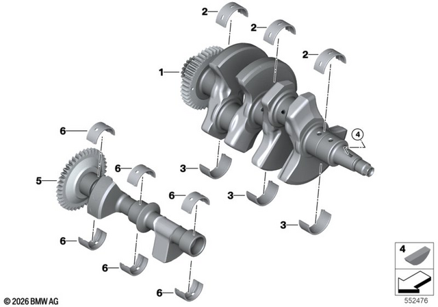 11218394227 - : Main Bearing Shell/Brown for BMW-Motorrad Image
