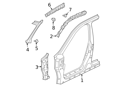 Hinge Pillar for 2022 INFINITI QX50 #0