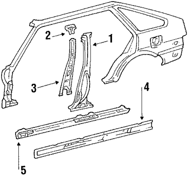 94841313 - Body: Center Pillar for GM Image