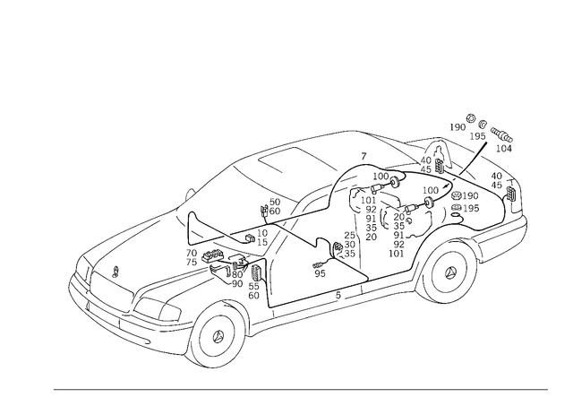 2025400207 - Electrical Equipment and Instruments: Electric Line for Mercedes-Benz: C220, C230, C280, C43 AMG Image image