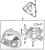 LNA4901CC - : Tail Lamp Assembly for Jaguar: Vanden Plas, XJ12, XJ6, XJR Image