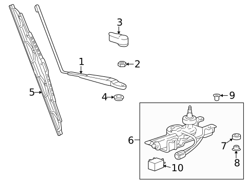 Rear Wiper Components for 2002 Porsche 911 #0