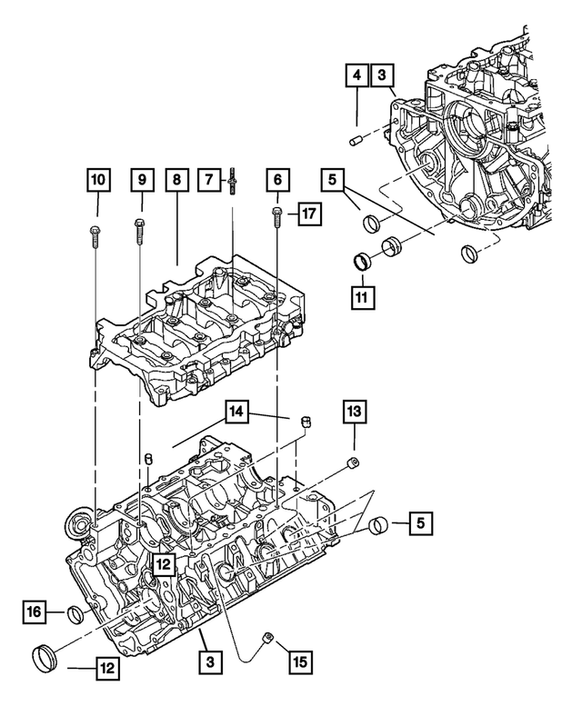RL049272AA - Engine 3.7L Six Cylinder [EKG]: Short Block for Mopar Image