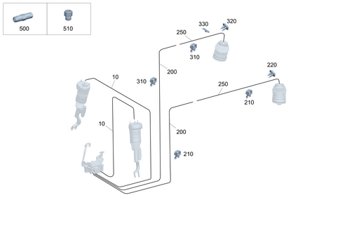 Line Routing with Air Suspension for 2026 Mercedes-Benz E350 #0