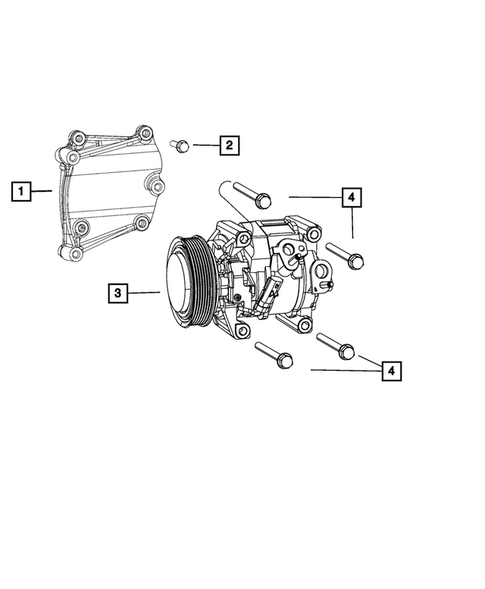Air Conditioner Compressor and Mounting for 2017 Chrysler 200 #2