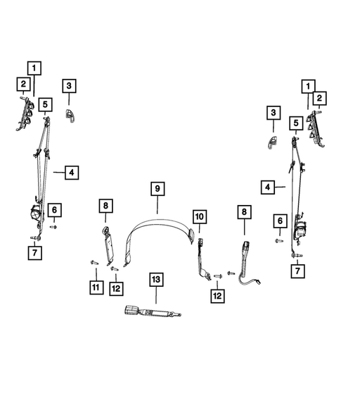 Seat Belts for 2019 Ram 1500 Classic #1